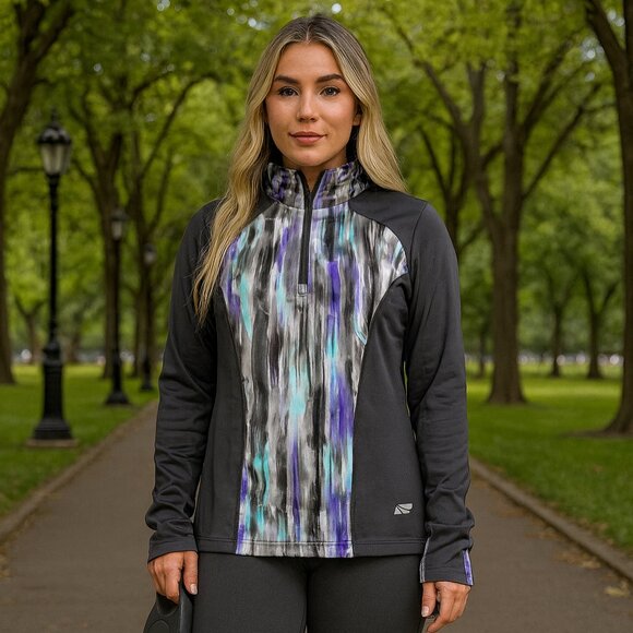 Marika Tek Women's Pullover Top 1/4 Zip Dry Wik Performance Wear Small Workout - Picture 1 of 11